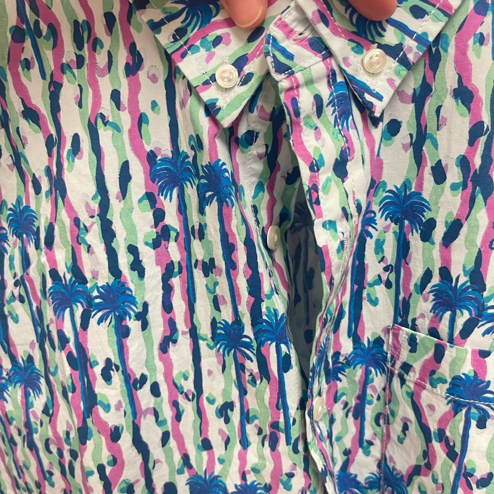 Chubbies Palm Tree Pattern Button Down - image 4